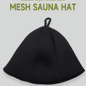 Customized Mesh Sauna Hat for Men and Women Protect Hair-Sauna Cap Thick Material Double Layers Black Sauna Shower Bath Accessories Sauna Hat