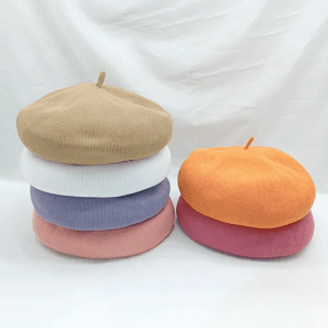 Summer Beret Hat Breathable Thin Beret Hat Size Adjustable Solid Color Beanie For Women