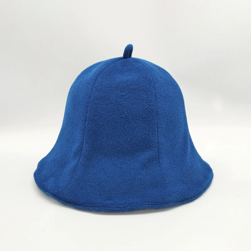 Sauna Hat Cotton Toweling High Quality Bucket Hat Double Layers Sauna Hat - 图片 4