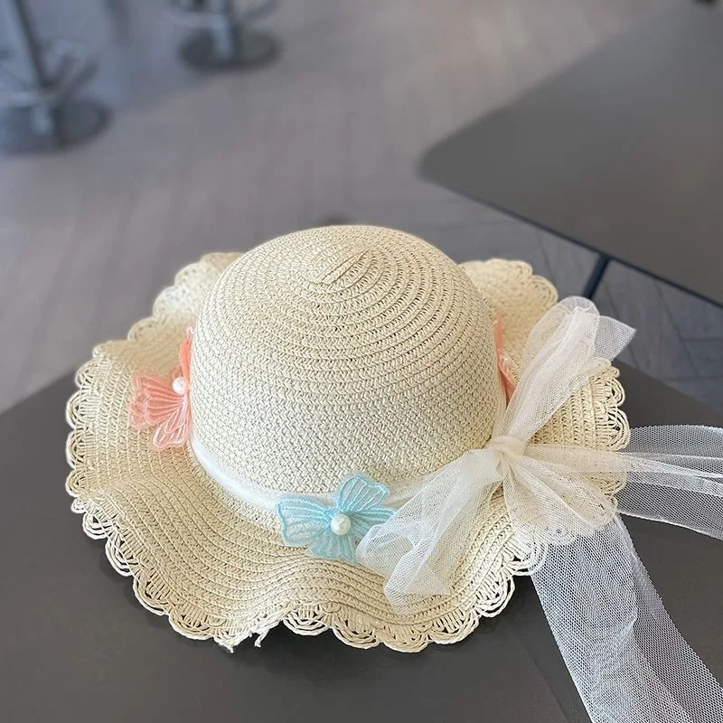 Hot Sell Kids Straw Hat And Bag Wholesale Wide Brim Summer Beach Straw Hat Bag For Girl - 图片 6