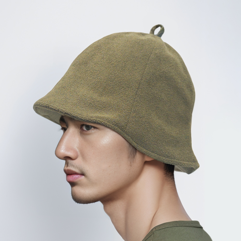 Sauna Hat Cotton Toweling High Quality Bucket Hat Double Layers Sauna Hat - 图片 2